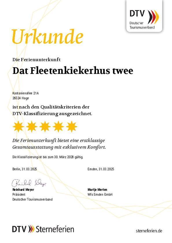 Dat Fleetenkiekerhus 2 Hage Exterior foto